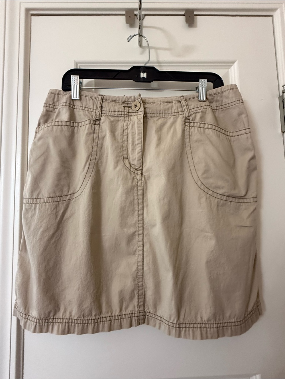 Faded Glory Vintage Khaki Cargo Utility Skort, Size 14